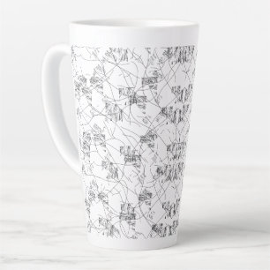 Een visueel aantrekkelijk ontwerp met een mix van latte mok