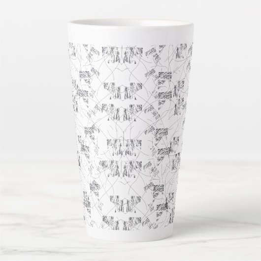 Een visueel aantrekkelijk ontwerp met een mix van latte mok (Voorkant)