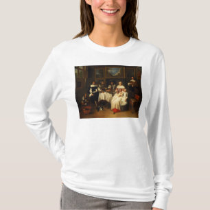 Een Vlaamse familie in het avondeten T-shirt