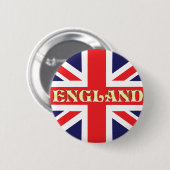 Een vlag van de Unie met Engeland erop geschreven Ronde Button 5,7 Cm (Voorkant /achterkant)