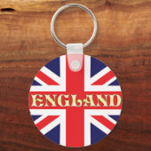 Een vlag van de Unie met Engeland geschreven ac Sleutelhanger (Voorkant)