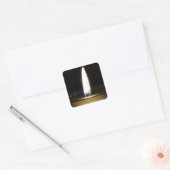 Eén vlam vierkante sticker (Envelop)