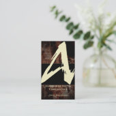 Een vlammonogram Visitekaartje (Staand voorkant)