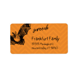 Een vleermuis die over deze Halloween schreeuwt Etiket