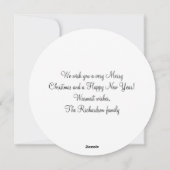 Een vleugje Elegance Gouden Krans op Rode Kerstmis Feestdagenkaart (Achterkant)