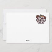 Een vleugje feestelijkheid: Nieuwjaar 2025 kerstka Feestdagenkaart (Achterkant)