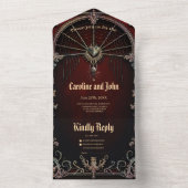 Een vleugje gotische magie all in one uitnodiging (Binnen)