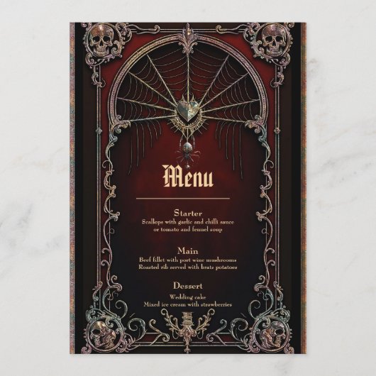 Een vleugje gotische magie menu (Voorkant)