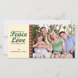 Een vleugje Holiday Plaid-fotokaart Feestdagenkaart