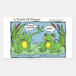 "Een vleugje Humor" Frogs Massage Therapie Comic Rechthoekige Sticker