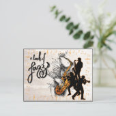 Een vleugje jazz tijdloze vibes briefkaart (Staand voorkant)