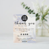 Een vleugje lavendel: dankbaar voor uw boetiek bedankkaart (Staand voorkant)