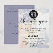 Een vleugje lavendel: dankbaar voor uw boetiek bedankkaart (Voorkant / Achterkant)