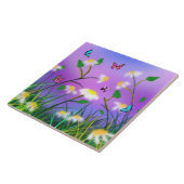 Een vleugje lente, grote keramische Tegel Tegeltje (Zijkant)