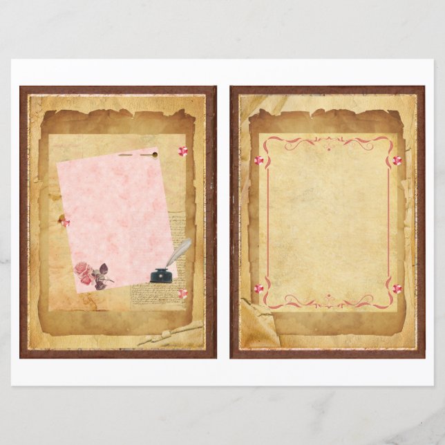 Een vleugje Pink Junk Journal Page (Voorkant)