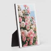 Een vleugje Romance: Rose Bouquet Tafelblad Plaque Fotoplaat (Zijkant)