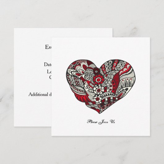 Een vleugje rood kaart (Voorkant / Achterkant)