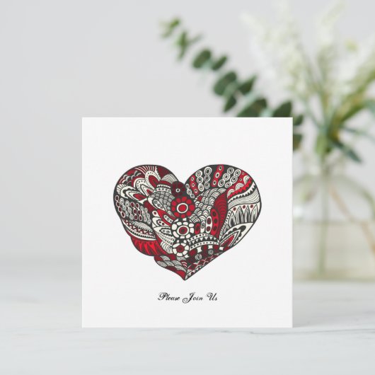 Een vleugje rood kaart (Staand voorkant)