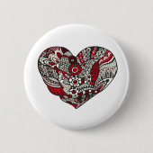 Een vleugje rood ronde button 5,7 cm (Voorkant)