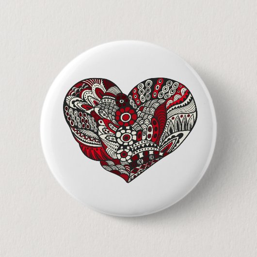 Een vleugje rood ronde button 5,7 cm (Voorkant)