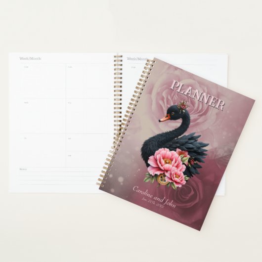 Een vleugje roos en de gloed van een zwaan. planner (Display)