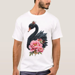 Een vleugje roos en de gloed van een zwaan. t-shirt