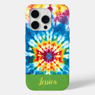 EEN VLEUGJE SMARAGDKLEUR MODERN STROPDAS-DYE iPhone 15 PRO CASE