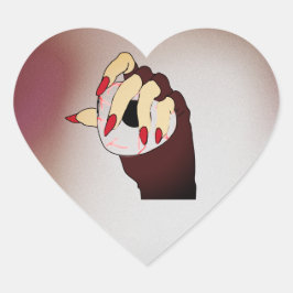 Een vleugje Trippy Vision Hart Sticker