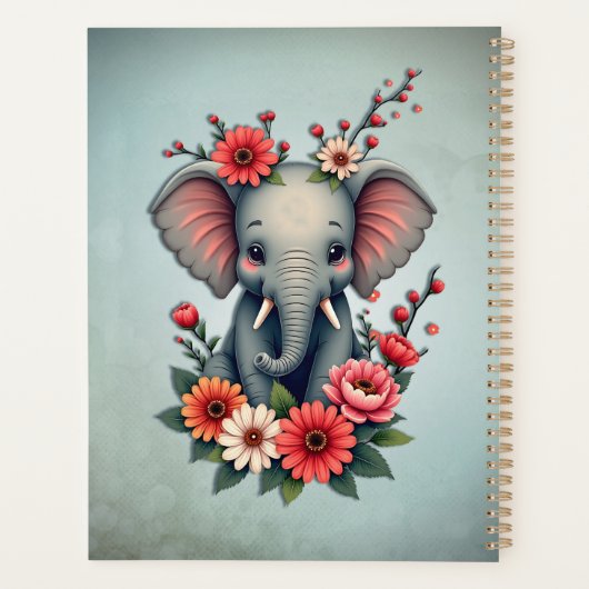 Een vleugje zomer: de baby-olifant planner (Achterkant)