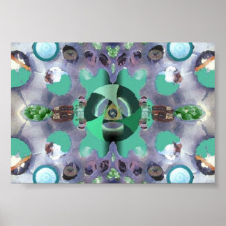 Een vliegend oog tijdens visies poster