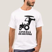 Een vliegende tractor en tekst lentävä traktori t-shirt (Voorkant)