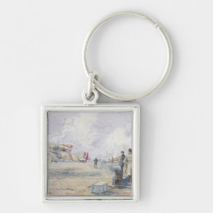 Een vliegtuig dat opstijgt, 1913 sleutelhanger