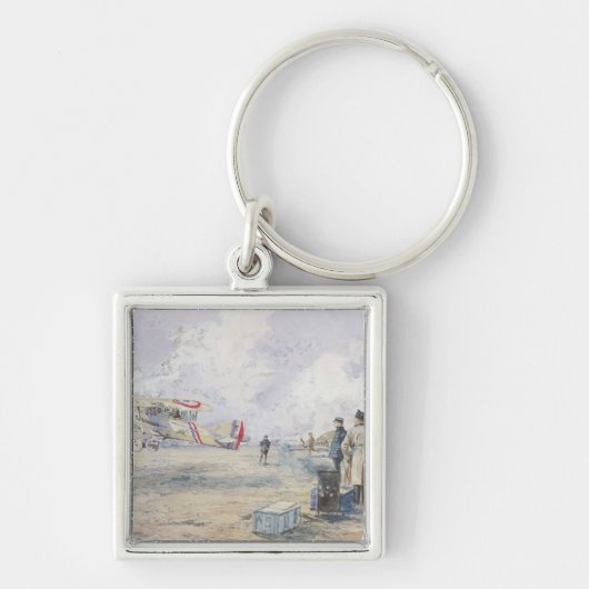 Een vliegtuig dat opstijgt, 1913 sleutelhanger (Voorkant)
