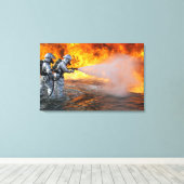 Een vliegtuig reddingsteams canvas afdruk (Insitu (Houten vloer))