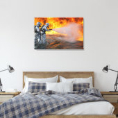 Een vliegtuig reddingsteams canvas afdruk (Insitu (Slaapkamer))