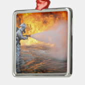 Een vliegtuig reddingsteams metalen ornament (Links)