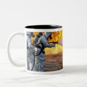 Een vliegtuig reddingsteams tweekleurige koffiemok (Links)