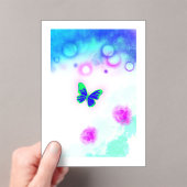 Een vlinder  acryl uitnodigingen (Insitu (Draagbaar))