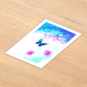 Een vlinder  acryl uitnodigingen (Laagn)