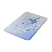 Een vlinder en hart badmat (Gekanteld)