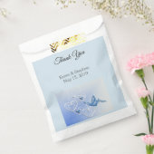 Een vlinder en hart bedankzakje (Gezegeld)