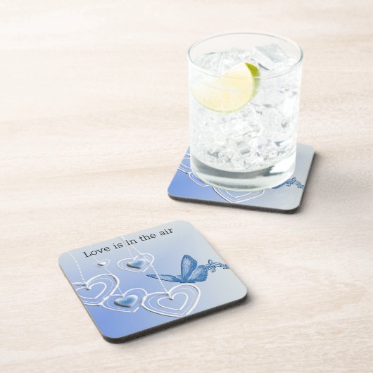 Een vlinder en hart bier onderzetter (Rechterzijde)