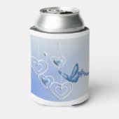 Een vlinder en hart blikjeskoeler (Blikje Achterkant)