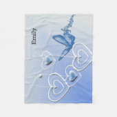 Een vlinder en hart fleece deken (Voorkant)