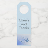 Een vlinder en hart flessenhanger (Voorkant)