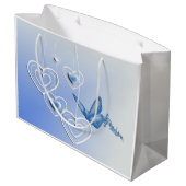 Een vlinder en hart groot cadeauzakje (Achterkant Gekanteld)