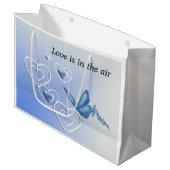 Een vlinder en hart groot cadeauzakje (Voorkant Gekanteld)