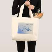 Een vlinder en hart grote tote bag (Voorkant (product))