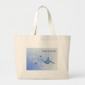 Een vlinder en hart grote tote bag (Voorkant)