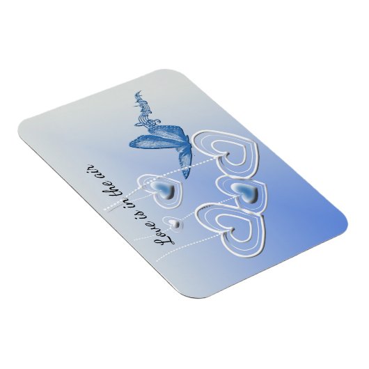 Een vlinder en hart magneet (Rechterzijde)